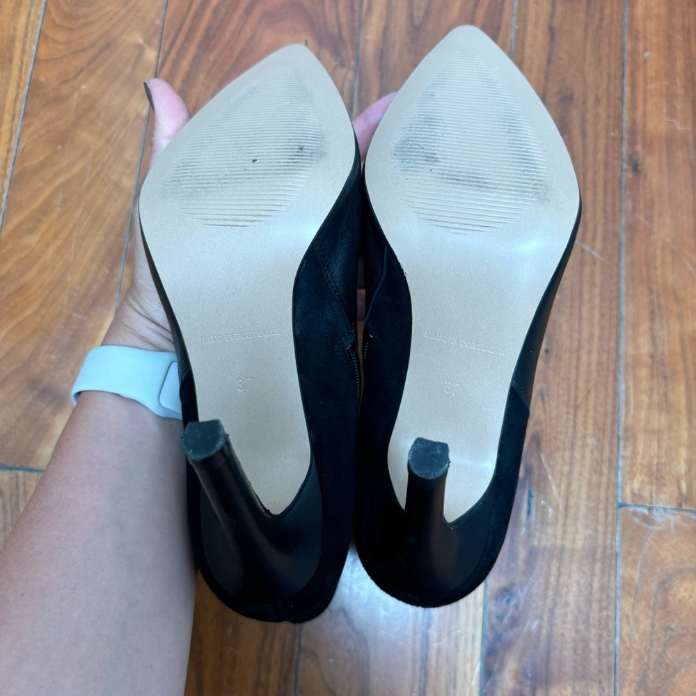 Saint + Sofia Tamara Heeled Ankle Boot in Black Leather 6 - Picture 11 of 13